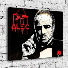30x24" Alec Monopoly "The Godfather" New HD print on canvas rolled up print