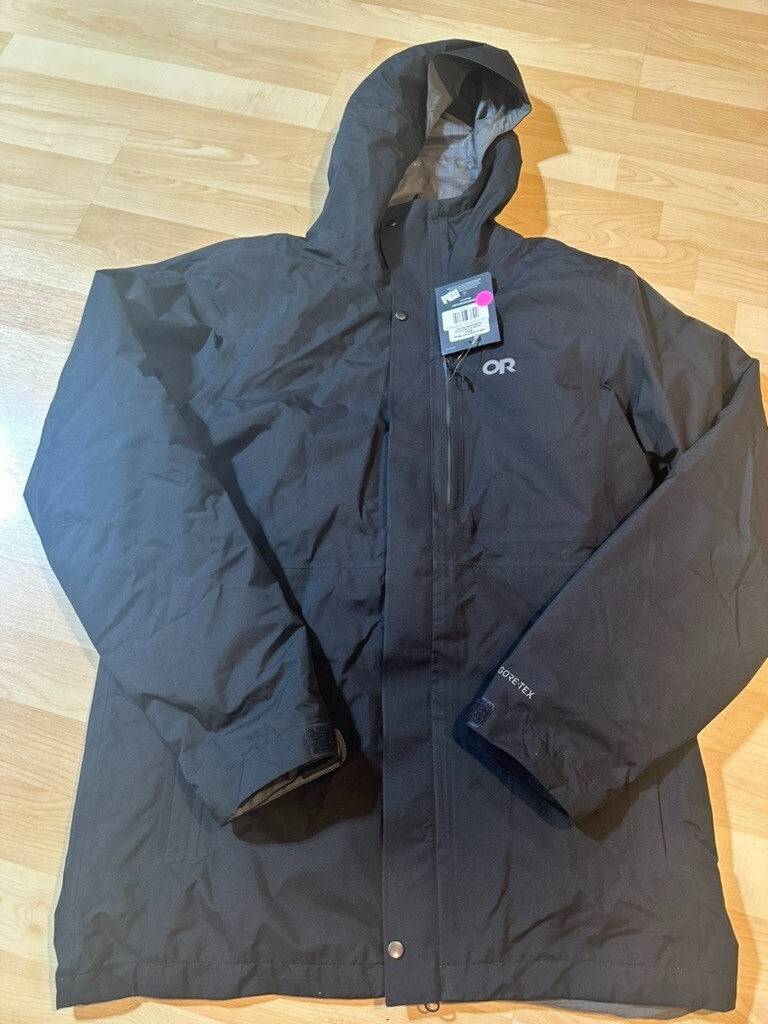 OUTDOOR RESEARCH MEN'S FORAY 3 in 1 GORE-TEX JACKET BLACK SIZE