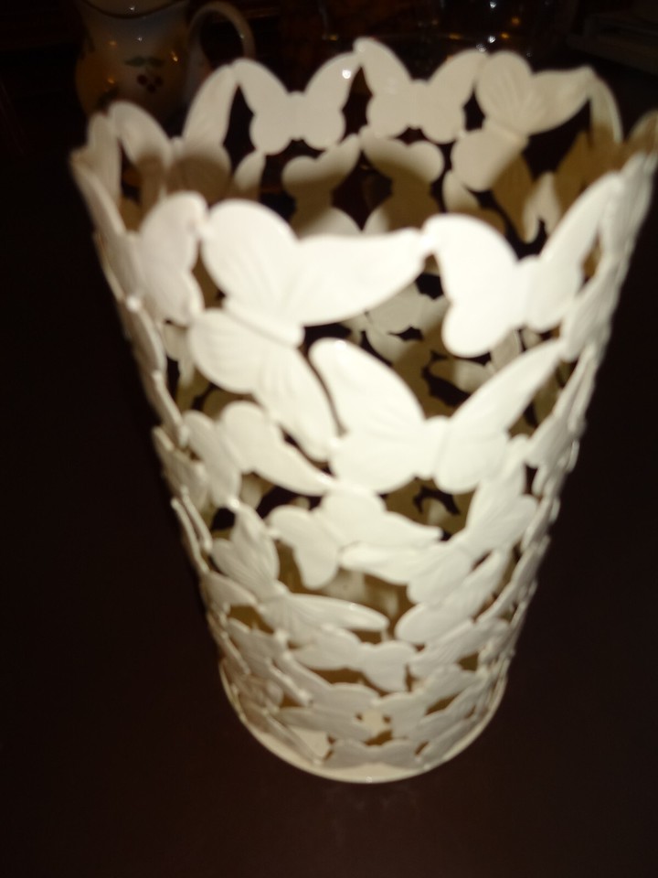 LAURA ASHLEY Butterfly hurricane lamp Metal eBay