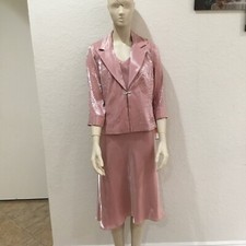 David’s Bridal Mother Of The Bride Dress With Crinkle Shimmer Jacket Size12