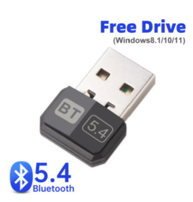 Driver Free USB Bluetooth 5.4 Adapter Dongle für PC Maus Kopfhörer Lautsprecher