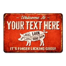 Personalized Name Smokehouse BBQ Custom Barbeque Sign Cookout Grill 108120076001