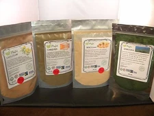 GINGER MACA MORINGA SPIRULINA TURMERIC ALFALFA powder root leaf bark PAJE 4 8 16