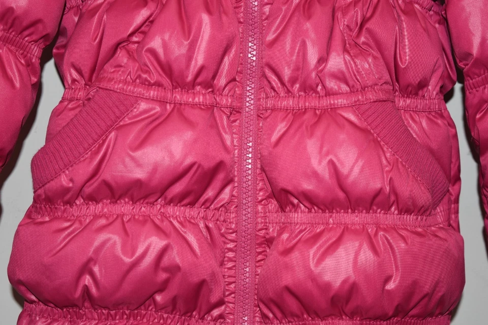 $252 Nuevo Abrigo Chaqueta Larga JUICY COUTURE Niñas Rosa Bordado PARKA Puffer 2 4 Foto 4 de 4