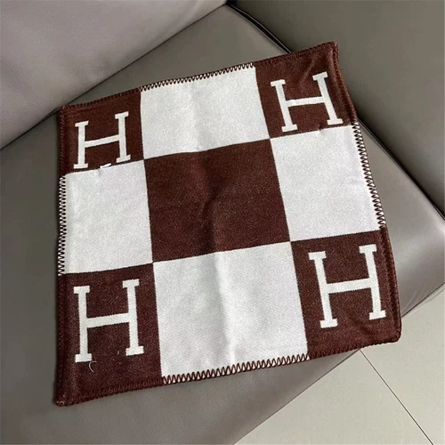Neu H-Letter Wolle Kaschmir Kissenbezüge Kissenbezug Kissenhülle 45X45CM Kissen - Bild 7 von 31