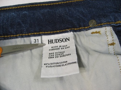 Nuevo con etiquetas Hudson Para Hombre Byron 5 Bolsillos Cremallera Recta Mosca Talla 31 Laughlin Distress - Imagen 11 de 12