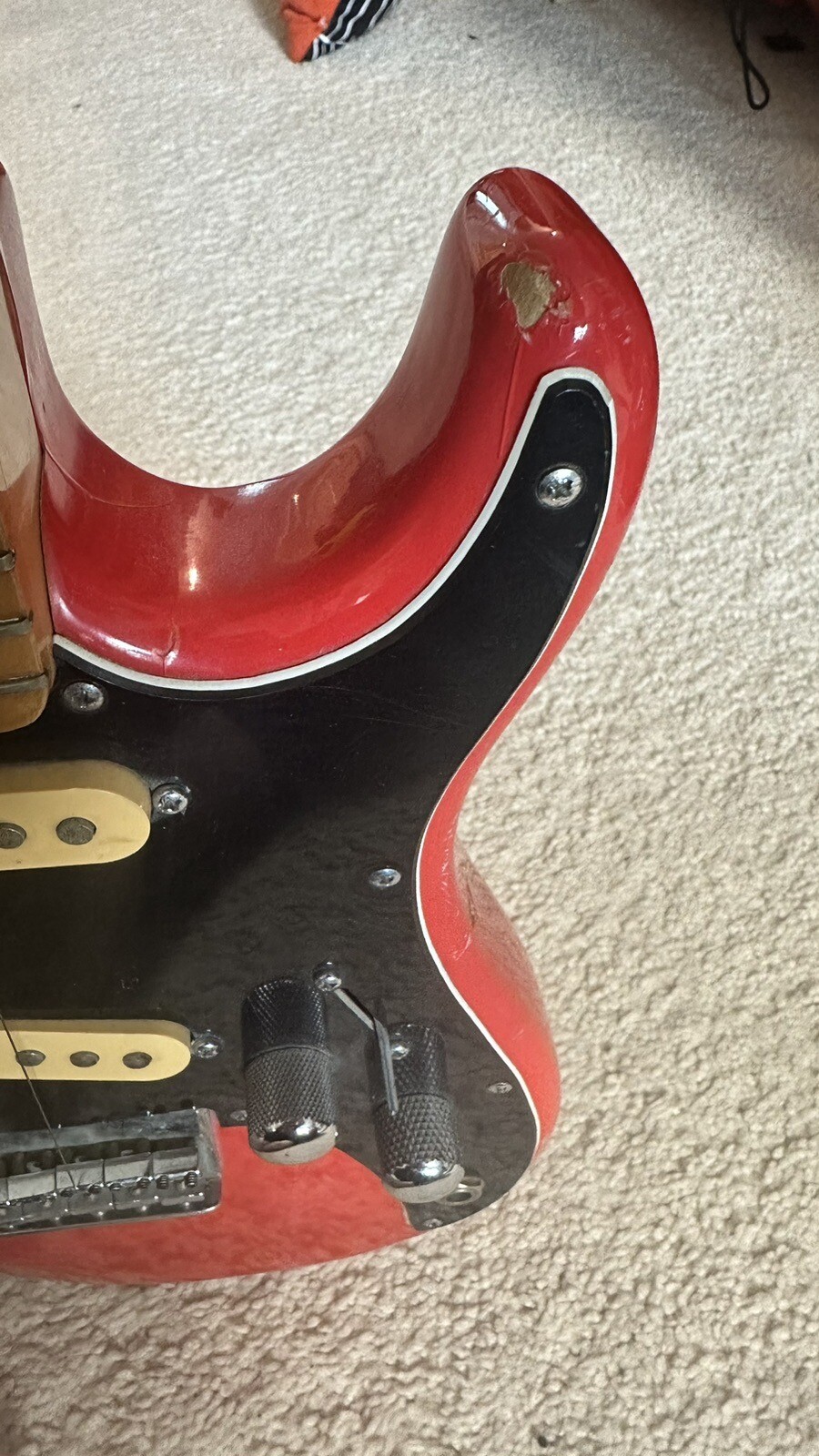 El Maya Artist Model Stratocaster 1970S Vintage Red Electric Guitar