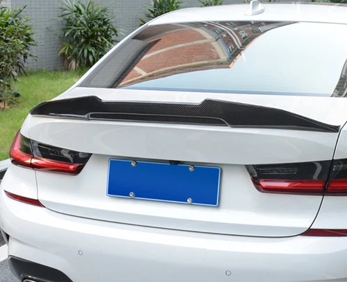 Rear Spoiler Wing Fit 2019-2024 BMW 3 Series G20 G80 M3 Sedan Carbon Fiber PSM - Picture 2 of 4
