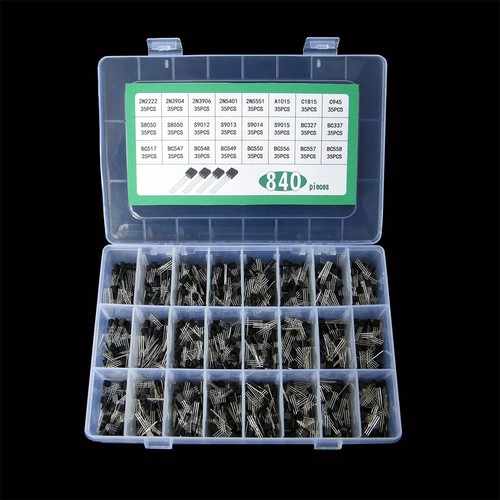 840Pcs 24 Values NPN PNP Transistor TO-92 Transistor Assortment Box Kit New - Picture 5 of 10
