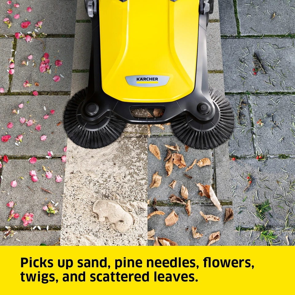 Karcher S4 Twin, Barredora de Empuje, 5.25 Gal, para Entrada, Acera, Garaje - NUEVO Foto 4 de 4