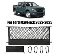 For 2022-2025 Ford Maverick Envelope Style Truck Bed Cargo Net With 4 Carabiners