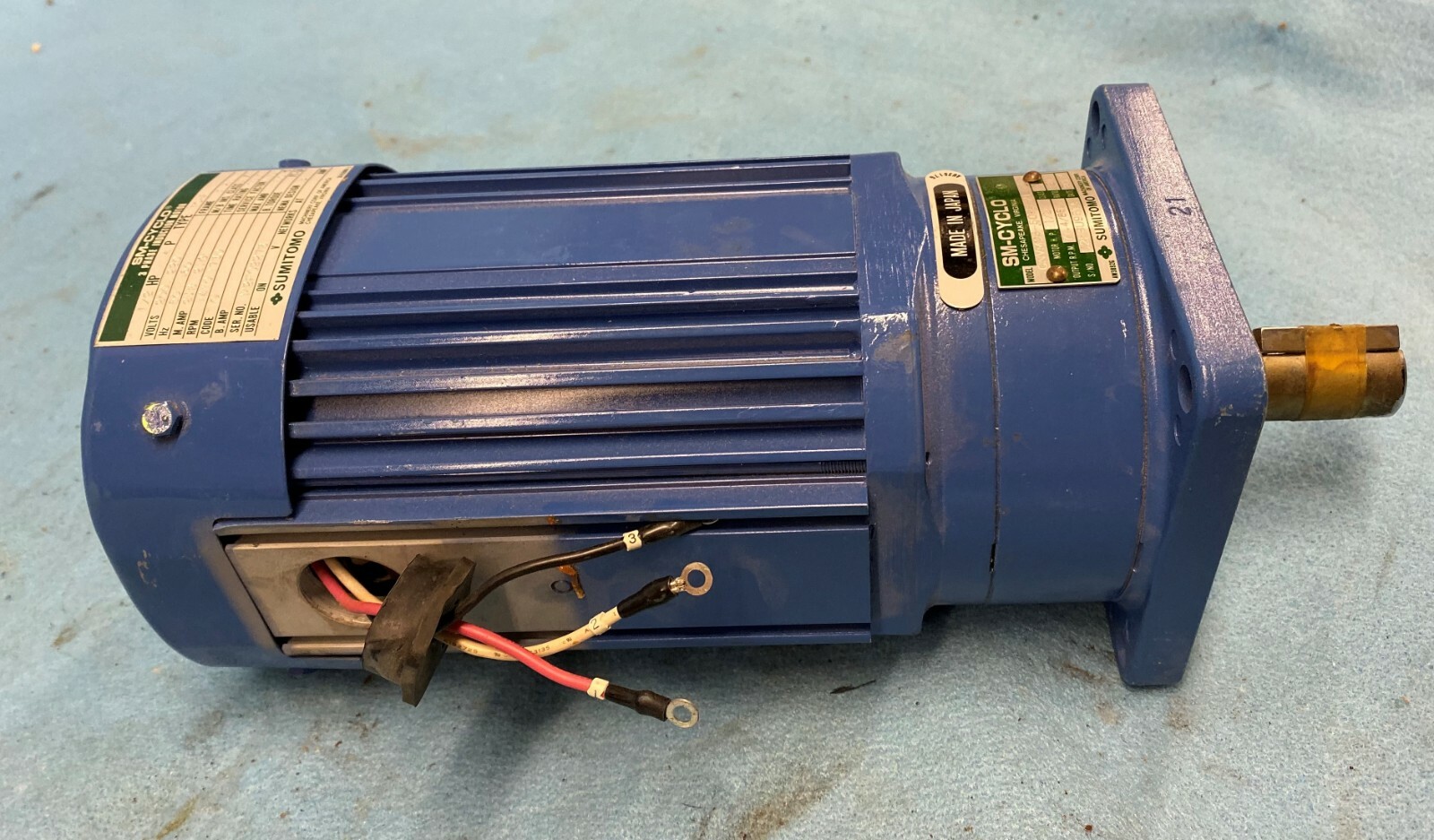 SM CYCLO CNVM05-5085-21 INDUCTION MOTOR 1/2HP, RATIO 21:0, 1410-1730 RPM, 4P