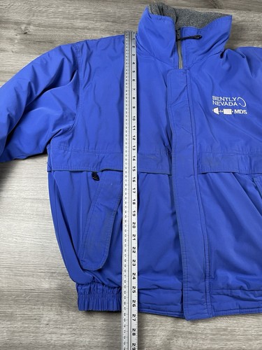 Wear Guard Work Jacket Mens Size Large Blue w/ Gray Fleece Lining 3 Season Hood - Picture 13 of 19