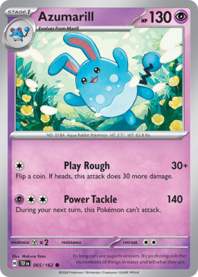 Azumarill 65/162 Common | Temporal Forces | Pokemon Card | eBay