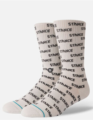 New Men's Stance Everyday Crew Socks (Repeat) - Size Medium (6-8.5)