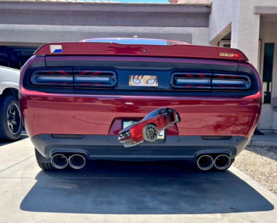 Pair Dual Wall Quad 4.5'' Exhaust Tips 3'' Stainless Steel FOR DODGE CHALLENGER RT