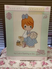 HTF Precious Moments Cross Stitch Leaflet THE LORD IS COUNTING ON YOU 