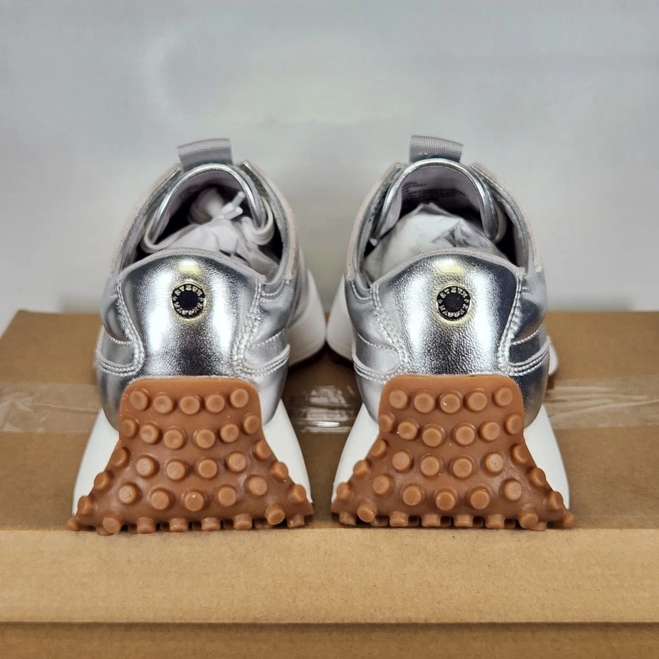 Talla 8.5 - Steve Madden Campo - Cuero plateado y gamuza - Mujer Foto 4 de 4