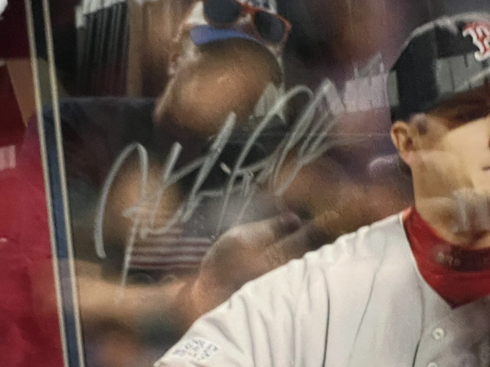 Jason Varitek y Jonathan Papelbon autografiado personalizado enmarcado 16x20 Foto 3 de 4