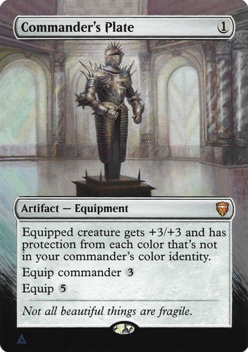 magic painted mtg altered art COMMANDER'S PLATE Commander Legends Free S&H USA