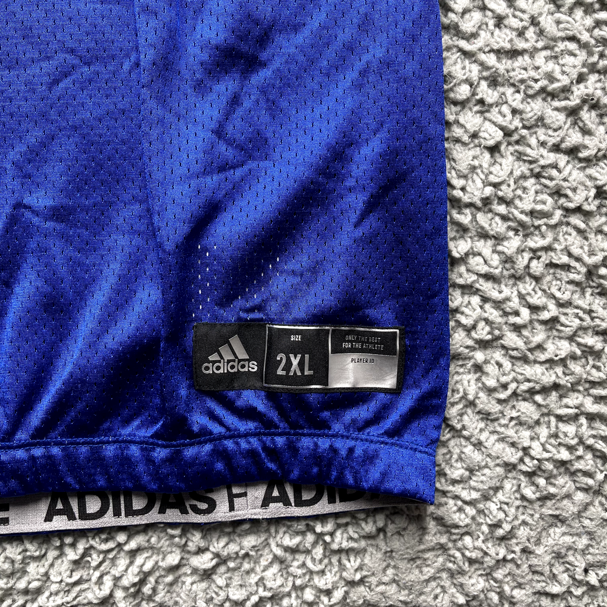 Adidas Football Jersey Mens 2XL Blue Press Coverage Mesh