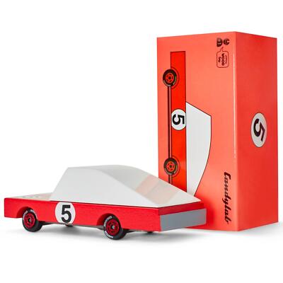 Candylab Holzspielzeug-Autofenster Rot Racer Sammler Spielzeug