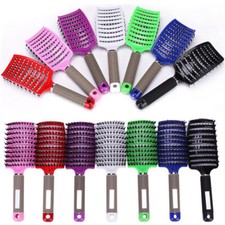 Massage Comb Brush Tool Women Scalp Nylon Bristle Hair Detangling Hairbrush