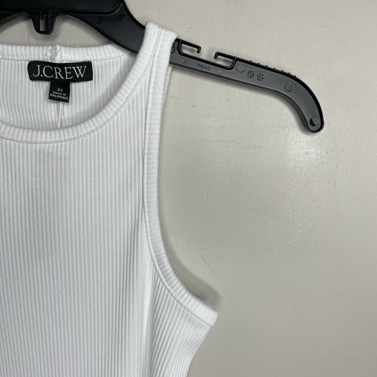 J.CREW Tank Top Women XS Favorite Vintage Rib NEW Crisp White
