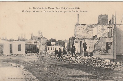 CPA 55 REVIGNY (Meuse) La Rue de la Gare après le Bombardement | eBay