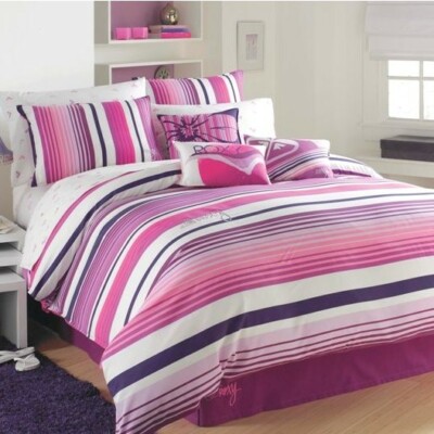 Roxy SUN KISSED TWIN/XL 5pc Duvet Cover Sham Sheet Set Pink Purple