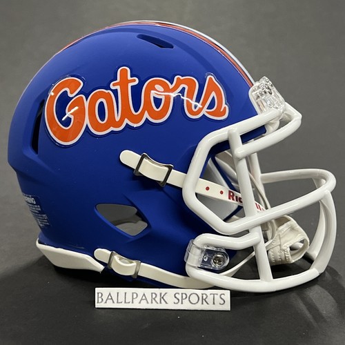 Florida Gators Speed Mini Helmet Riddell NCAA Matte Blue Script Logo New! - Picture 2 of 9