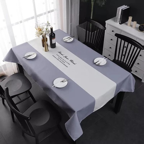 Minimalist Style Geometric Waterproof Cloth Table Cloth Kitchen Decor Tablecloth - Picture 48 of 55