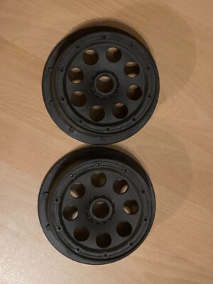 KM King Motor Felgen Buster schwarz vorne für HPI u. Rovan Baja u.a. (2 Stk) NEU