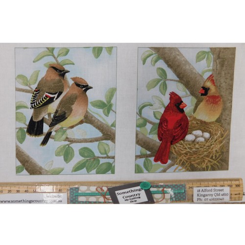 Patchwork Quilting Sewing Fabric Bird Tree Panel 60x55cm - Picture 4 of 7