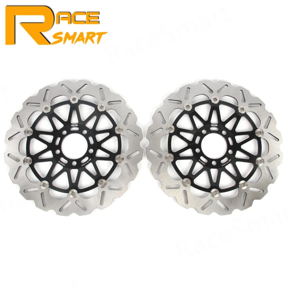 Front Brake Disc Rotors Pads For Kawasaki Ninja ZX9R 1994 1995 ZZR1200 2002-2004 — 第 2/4 张图片