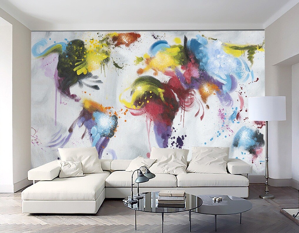 3D Colorful Watercolor 10888NA Wallpaper Wall Mural Removable Self-adhesive Fay