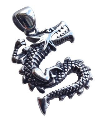 Edelstahl-Anhänger Drache Fantasy Drachenanhänger Sternzeichen Drachen-Schmuck