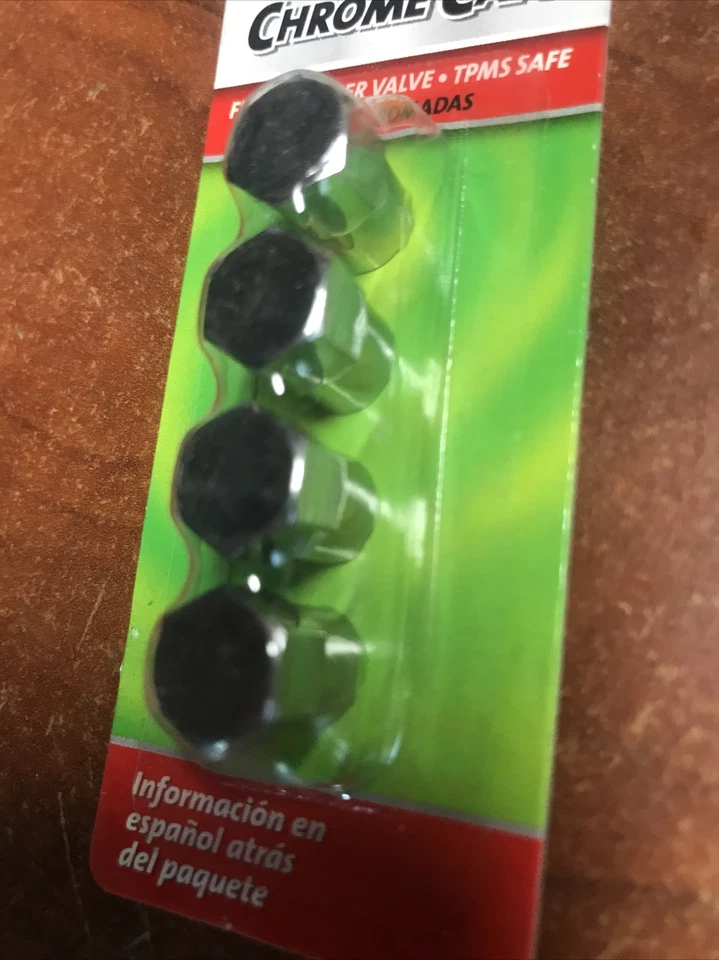 Novas Peças Genuínas Slime 2048-A, Tampas de Válvula Cromada Pacote com 4, Compatível com Válvula Schrader - Imagem 3 de 4