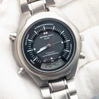 Vintage Seiko ALBA Epsilon V071-0050 Titanium Watch Black Dial Ana-Digi Y2K 90s