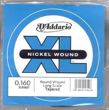 D Addario XL Nickel Wound .160 Gauge Bass Guitar String Tapered End XLB160T