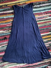 One Clothing Women's 2XS Blue Solid Sleeveless A-Line Tank Short Stretch Dress