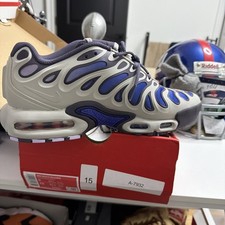 Nike Air Max Plus Shoes Mens Size 9 Blue Gray Tuned Air Sneakers Replacement Box