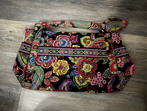 Vera Bradley Symphony In Hue Stephanie Shoulder Bag Handbag Purse Tote Quilted