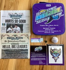 1998 Tampa Bay Devil Rays Inaugural Game 3/31/98 Commemorative Souvenir 7 items
