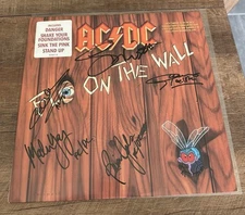 AC/DC Full Band Signed Gold Stamp Promo Fly on The Wall RL Masterdisk