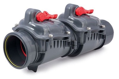 110mm-160mm Polypropylen Rückschlag Doppelklappenventil Rückschlagschutz