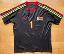Vintage Adidas Zimbabwe Football Jersey 70cm Length 55cm Bust Trefoil Stripes