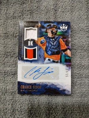 chance sisco 2018 diamond kings rookie dual patch auto orioles #RMS-CS 9/25