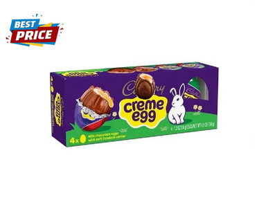 Cadbury Easter Milk Chocolate Eggs- (4 Pack) Individually Wrapped Eggs in  Box