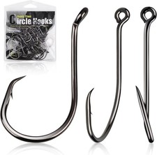 50-100PCS Circle Hooks - Red Black Saltwater & Freshwater Octopus Fishing Hooks